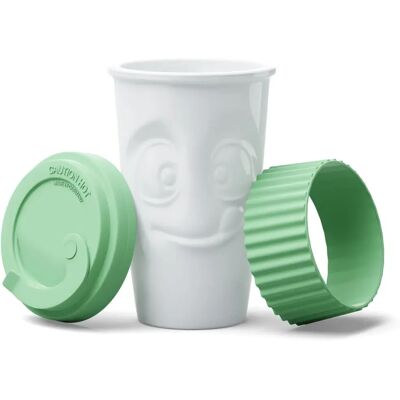 Tasse à emporter Gefühletasse - 400ml - Porcelaine durable - Couvercle TPE recyclable - Publicité Tasse à emporter Gefühletasse - 400ml - Porcelaine durable - Couvercle TPE recyclable - Publicité