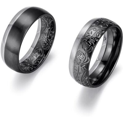 Firetti Bicolor Ring - 8mm - Symbol der Liebe - Partner Ring Firetti Bicolor Ring - 8mm - Symbol der Liebe - Partner Ring