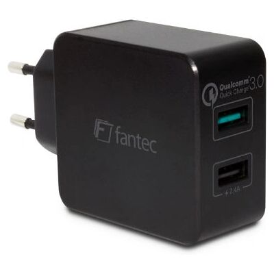Fantec QC3-A21 Schnellladegerät - Schwarz - Unterstützt Quick Charge 3.0 Fantec QC3-A21 Schnellladegerät - Schwarz - Unterstützt Quick Charge 3.0