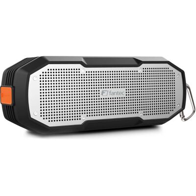 Fantec Novi T30 Tragbarer Bluetooth Lautsprecher - Wasserdicht IP67, 10W, Silber Fantec Novi T30 Tragbarer Bluetooth Lautsprecher - Wasserdicht IP67, 10W, Silber