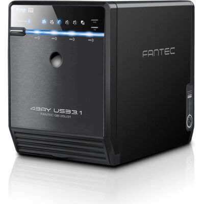 Fantec QB-35U31 Festplatten-Array - 4 Schächte, USB-C, SATA, Schwarz Fantec QB-35U31 Festplatten-Array - 4 Schächte, USB-C, SATA, Schwarz