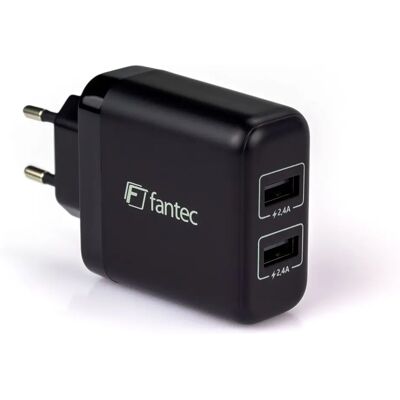 Fantec SC-A224 Netzteil - 24W, 2 USB, Schwarz Fantec SC-A224 Netzteil - 24W, 2 USB, Schwarz
