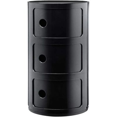 Armoire de rangement Kartell Componibili - 3 modules - Noir - Publicité Armoire de rangement Kartell Componibili - 3 modules - Noir - Publicité