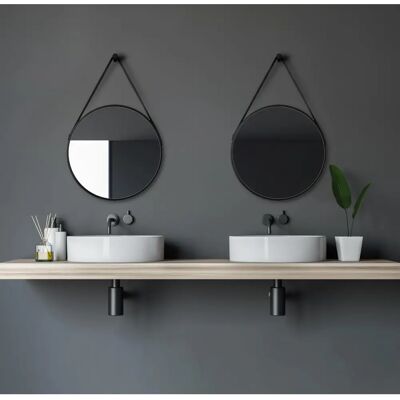 TALOS Black Light Wall Mirror - Round 50cm IP24 TALOS Black Light Wall Mirror - Round 50cm IP24