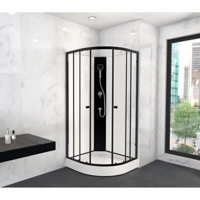 Marwell Factory Duschkabine - 85cm x 200cm - Schwarz - Komplettset Marwell Factory Duschkabine - 85cm x 200cm - Schwarz - Komplettset