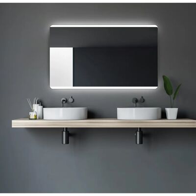 Talos Chic Silber Badspiegel - 120x70 cm - LED Beleuchtung Talos Chic Silber Badspiegel - 120x70 cm - LED Beleuchtung