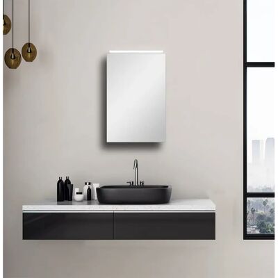 TALOS Silver Magic Mirror Cabinet - Wall Mount, LED, Aluminium TALOS Silver Magic Mirror Cabinet - Wall Mount, LED, Aluminium