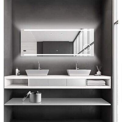 Specchio LED TALOS King - Rettangolare, 100x60 cm, argento Specchio LED TALOS King - Rettangolare, 100x60 cm, argento