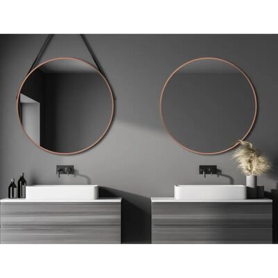 Talos Rosegold Wall Mirror Ø 80 cm - Decorative Round Mirror Talos Rosegold Wall Mirror Ø 80 cm - Decorative Round Mirror