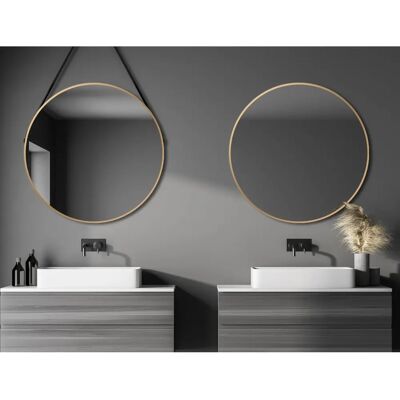 Deuthscher Online Handel GmbH - Co. KG Specchio rotondo oro da 80cm Deuthscher Online Handel GmbH - Co. KG Specchio rotondo oro da 80cm