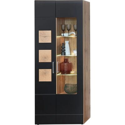 INNOSTYLE Sonate Fekete Szekrény - 80x208x37cm - Vitrin INNOSTYLE Sonate Fekete Szekrény - 80x208x37cm - Vitrin