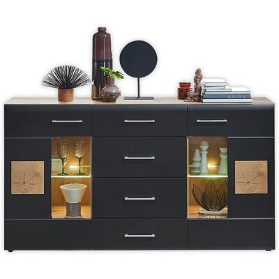 INNOSTYLE Sonate Sideboard - 4-türig, schwarz, 170x93x40cm INNOSTYLE Sonate Sideboard - 4-türig, schwarz, 170x93x40cm