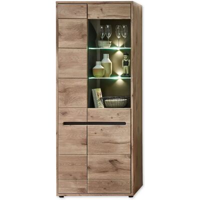 INNOSTYLE BELLANO Vitrine - Viking Eiche & Graphit - 80cm INNOSTYLE BELLANO Vitrine - Viking Eiche & Graphit - 80cm