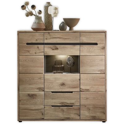 INNOSTYLE BELLANO Sideboard - Viking Eiche, Graphit, 125cm INNOSTYLE BELLANO Sideboard - Viking Eiche, Graphit, 125cm