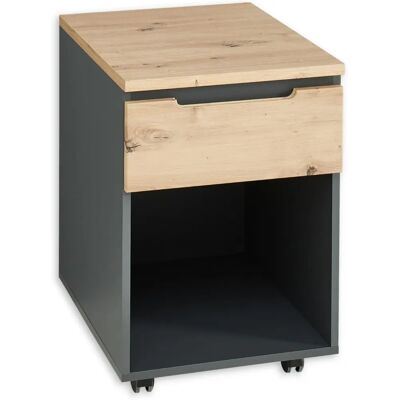 INNOSTYLE Braun Rollcontainer - 1 Schublade, mit Feststellbremse, FSC, Matt - Rollcontainer INNOSTYLE Braun Rollcontainer - 1 Schublade, mit Feststellbremse, FSC, Matt - Rollcontainer