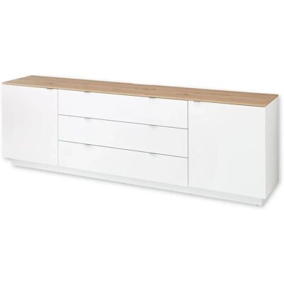MID.YOU Weiß Eiche TV-Schrank - 240x77x44 cm - Modernes Design MID.YOU Weiß Eiche TV-Schrank - 240x77x44 cm - Modernes Design