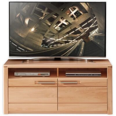 Carryhome TV Diel Massivt lackerat bokträ - 2 dörrar, 2 öppna fack - TV-skåp Carryhome TV Diel Massivt lackerat bokträ - 2 dörrar, 2 öppna fack - TV-skåp