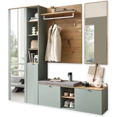 INNOSTYLE Bari Grün MDF Garderoben-Set - Garderobenset INNOSTYLE Bari Grün MDF Garderoben-Set - Garderobenset