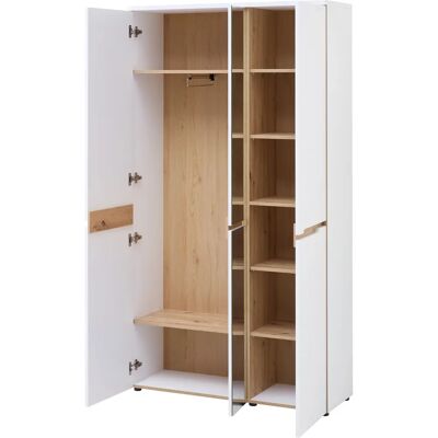 WEIß MATT - ABS. ARTISAN EICHE NB - Schlafzimmergarderobe WEIß MATT - ABS. ARTISAN EICHE NB - Schlafzimmergarderobe