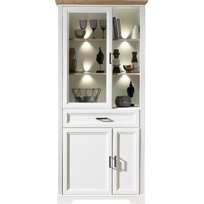 Innostyle Jasmin Weiß Eiche Vitrine - Vitrine Innostyle Jasmin Weiß Eiche Vitrine - Vitrine