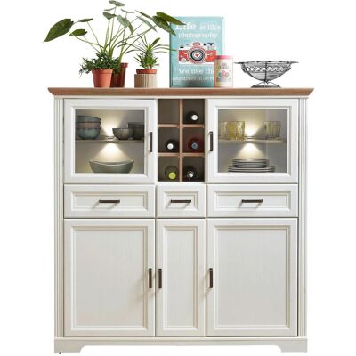 Höffner Highboard Varese - Hochwertiges Landhausstil, weiß Höffner Highboard Varese - Hochwertiges Landhausstil, weiß