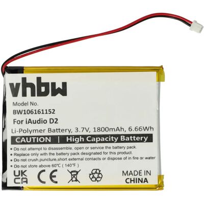 batteria vhbw per Cowon iAudio D2 4-16GB - Lettore MP3 batteria vhbw per Cowon iAudio D2 4-16GB - Lettore MP3