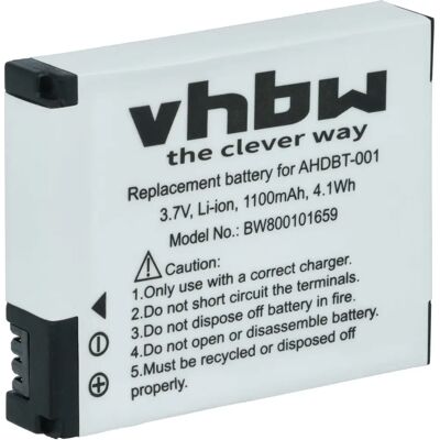 bateria vhbw para série GoPro HD Hero - 1100mAh Li-Ion Substituição bateria vhbw para série GoPro HD Hero - 1100mAh Li-Ion Substituição