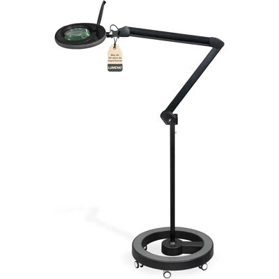 Lumeno LED Lupenleuchte - 3 Vergrößerungen, verstellbarer Arm, Schwarz Lumeno LED Lupenleuchte - 3 Vergrößerungen, verstellbarer Arm, Schwarz