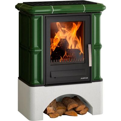 JUSTUS Bavaria Kaminofen - Grün, Modell III, 7kW JUSTUS Bavaria Kaminofen - Grün, Modell III, 7kW