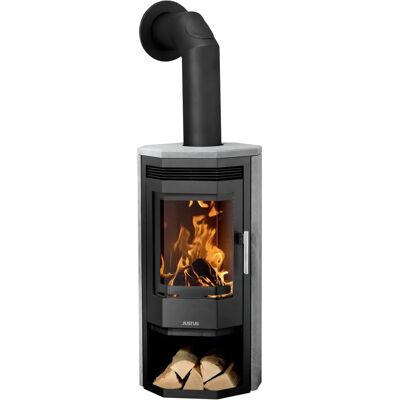JUSTUS Usedom 5 Speckstein - A++ Kaminofen mit Holzfach JUSTUS Usedom 5 Speckstein - A++ Kaminofen mit Holzfach