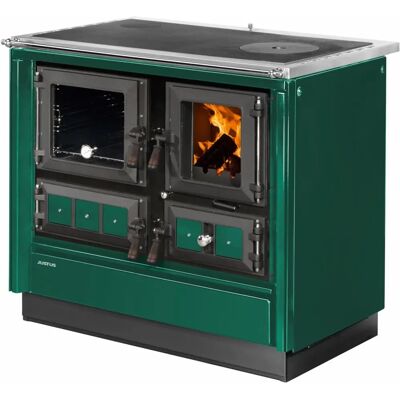 JUSTUS Rustico-90 2.0 A++ Grüner Stahl Holzofen - Kaminofen JUSTUS Rustico-90 2.0 A++ Grüner Stahl Holzofen - Kaminofen