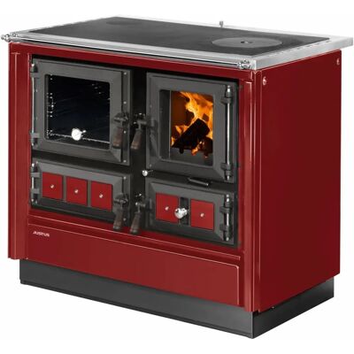 JUSTUS - Rustico-90 2.0 II - rot - Emaille - Wood-burning stove JUSTUS - Rustico-90 2.0 II - rot - Emaille - Wood-burning stove