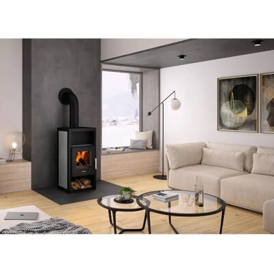 JUSTUS Texas Kaminofen - Vermiculit, Keramik, 6 kW - Schwarz JUSTUS Texas Kaminofen - Vermiculit, Keramik, 6 kW - Schwarz