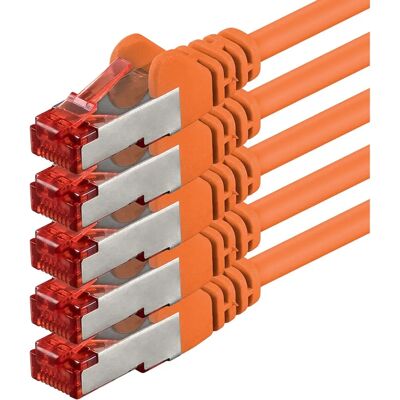 1aTTack - Cat6 S/FTP M/M 0.5m - Orange - 2x RJ-45 - Câble réseau 1aTTack - Cat6 S/FTP M/M 0.5m - Orange - 2x RJ-45 - Câble réseau