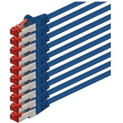 Câble réseau Cat6 S/FTP 1aTTack Modèle - Bleu Câble réseau Cat6 S/FTP 1aTTack Modèle - Bleu