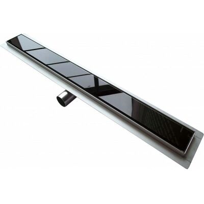Bernstein Modelo GL01 Desagüe de ducha - Tapa de cristal negro - 90cm Bernstein Modelo GL01 Desagüe de ducha - Tapa de cristal negro - 90cm