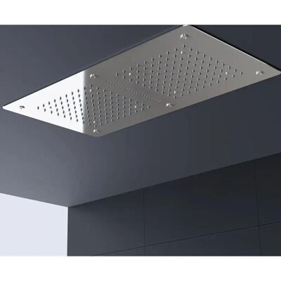 Testa doccia Bernstein pioggia e cascata - Acciaio inossidabile - 70x38cm Testa doccia Bernstein pioggia e cascata - Acciaio inossidabile - 70x38cm