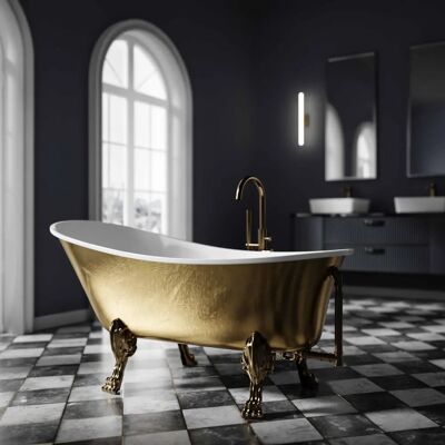 Bernstein - Retro Badewanne mit Paris Premium Beinen - Sanitäracryl - 175x74cm Bernstein - Retro Badewanne mit Paris Premium Beinen - Sanitäracryl - 175x74cm