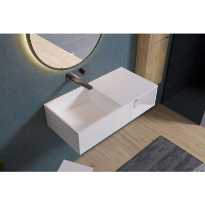 Bernstein PB2037 Lavabo de Pared - Moderno, Blanco, Almacenamiento Bernstein PB2037 Lavabo de Pared - Moderno, Blanco, Almacenamiento