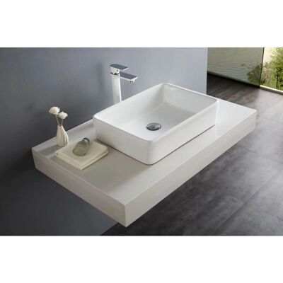 Bernstein NT3153 Lavabo de cerámica de encimera - Blanco angular Bernstein NT3153 Lavabo de cerámica de encimera - Blanco angular