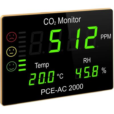 PCE Instruments PCE-AC 2000 CO2 Messgerät - Großes Display, Wartungsfrei, Temperatur & Luftfeuchtigkeit PCE Instruments PCE-AC 2000 CO2 Messgerät - Großes Display, Wartungsfrei, Temperatur & Luftfeuchtigkeit