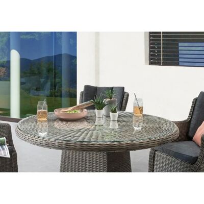 Destiny LUNA Gartentisch-Set - 4 Sessel + Rundtisch, Outdoor Möbel Destiny LUNA Gartentisch-Set - 4 Sessel + Rundtisch, Outdoor Möbel