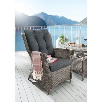 DESTINY CASA Gartensessel - Hochlehner, Polyesterkissen, Polyrattan, Aluminium DESTINY CASA Gartensessel - Hochlehner, Polyesterkissen, Polyrattan, Aluminium