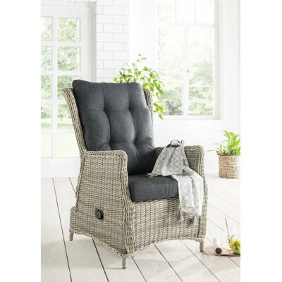 DESTINY CASA RELAX Gartenstuhl - Verstellbar, Vintage Weiß, Polyrattan DESTINY CASA RELAX Gartenstuhl - Verstellbar, Vintage Weiß, Polyrattan
