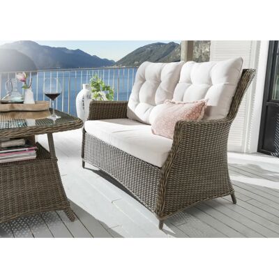 DESTINY CASA Lounge Sofa - Hoher Rücken Komfort Vintage Weiß DESTINY CASA Lounge Sofa - Hoher Rücken Komfort Vintage Weiß