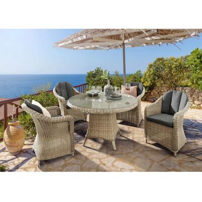 Destiny Malaga Luna Gartentisch-Set - 4 Stühle & Runde Tisch Destiny Malaga Luna Gartentisch-Set - 4 Stühle & Runde Tisch
