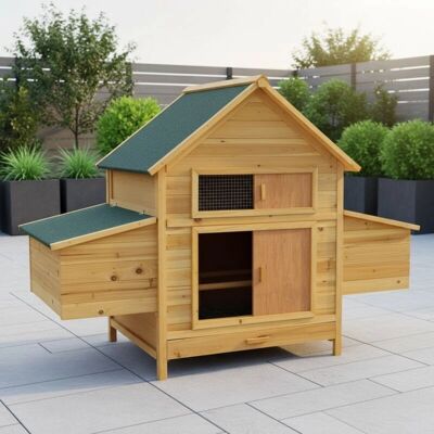 Mucola gallinero con cajas nido - refugio exterior para pollos Mucola gallinero con cajas nido - refugio exterior para pollos