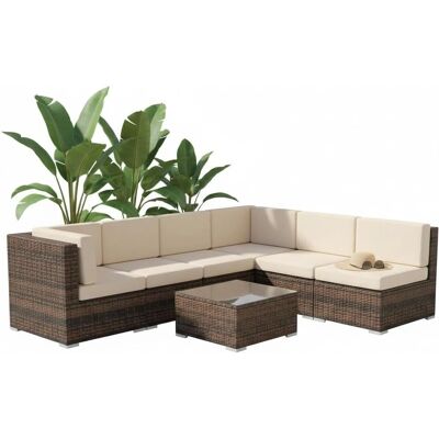 Mucola - Set da giardino - Rattan marrone - Arredo da esterno Mucola - Set da giardino - Rattan marrone - Arredo da esterno