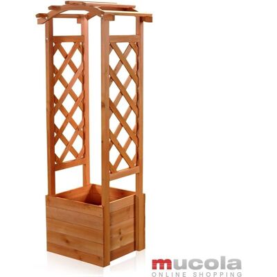 Mucola Arco de Jardín - Pérgola de Rosa de Madera para Plantas Trepadoras - Decoración Rústica y Romántica Mucola Arco de Jardín - Pérgola de Rosa de Madera para Plantas Trepadoras - Decoración Rústica y Romántica