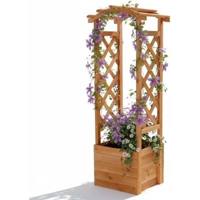 Mucola Gartenbogen - Holz Rose Pergola für Kletterpflanzen - Rustikal Romantische Gartendekoration Mucola Gartenbogen - Holz Rose Pergola für Kletterpflanzen - Rustikal Romantische Gartendekoration